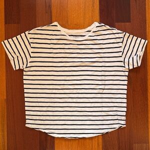 Old Navy | Black & White Striped Easy Tee” NWOT | Size Medium